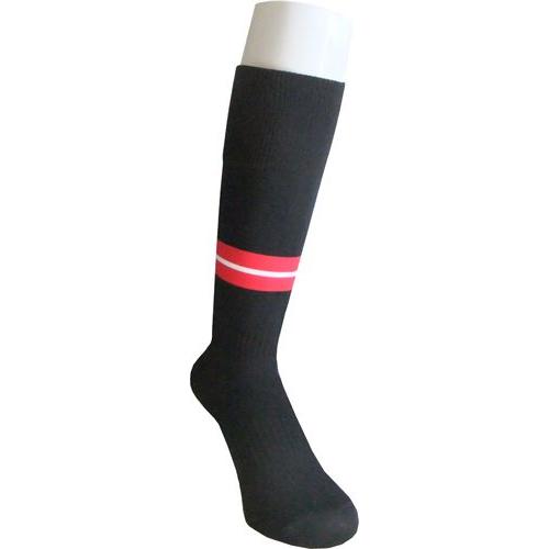 当店オリジナル靴下 黒×赤 2013-14 オリジナルサッカーストッキング　sk-sc-socks-manuh1314｜d-realize