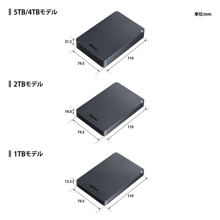 ☆バッファロー ポータブルHDD HD-PGF4.0U3-GWHA [ホワイト 容量：4TB