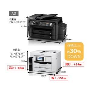 ビジネスインクジェット PX-M6712FT ☆EPSON エコタンク搭載モデル ビジネスインクジェット複合機