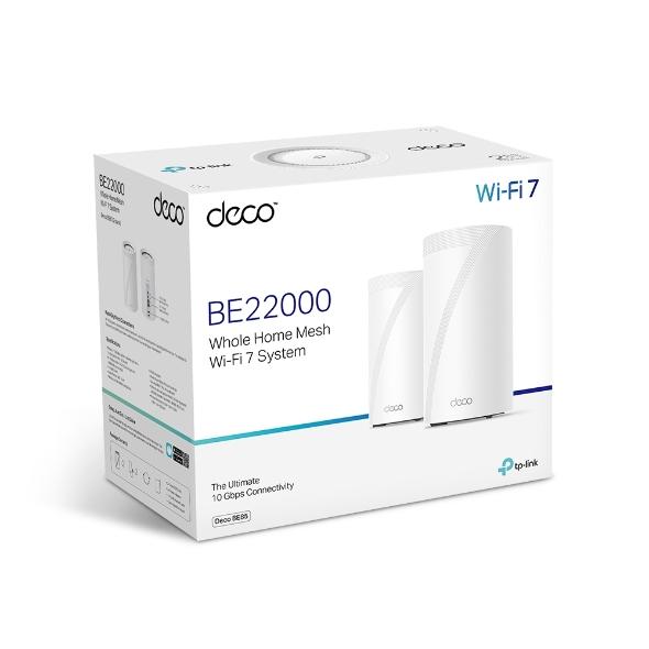 TP-Link メッシュWi-Fiルーター Deco BE85 2台セット ☆TP-Link 12ストリームトライバンドメッシュWi-Fi 7ルーター Deco