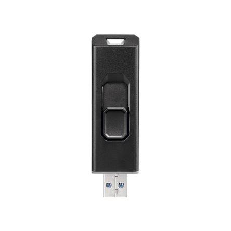 ★IODATA 外付けSSD SSPS-US1GR/Y [グレー×ブラック][容量：1000GB インターフェイス：USB3.2 Gen2 Type-A 読込速度：500MB/s]【SSD】【送料無料】の画像