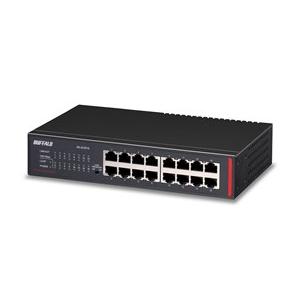 ★バッファロー BS-GU2016 ギガスイッチングハブ 16ポート 金属筐体 静音ファンレス 法人向け 省エネ設計 簡単設置【ネットワークハブ】【送料無料】 | 