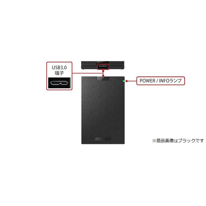 ☆バッファロー 外付け ハードディスク MiniStation HD-PCG1.0U3-BWA