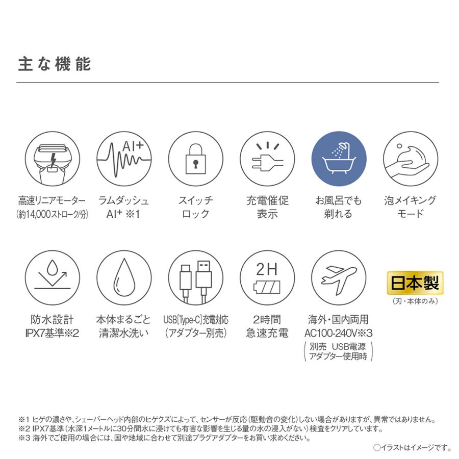 ★Panasonic / パナソニック ラムダッシュ パームイン ES-PV6A-W [マーブルホワイト]【シェーバー】【送料無料】の画像