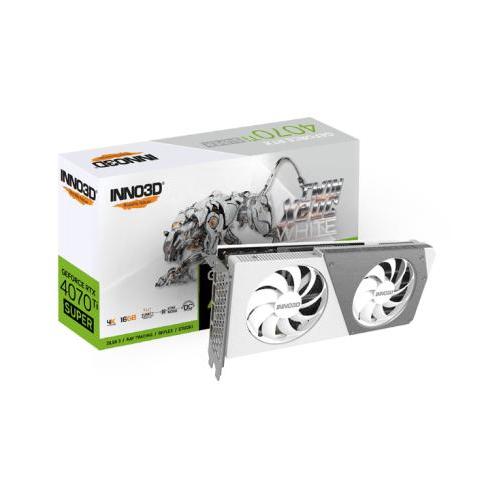 ☆GeForce RTX 4070 Ti SUPER TWIN X2 OC WHITE N407TS2-166XX-186156W 