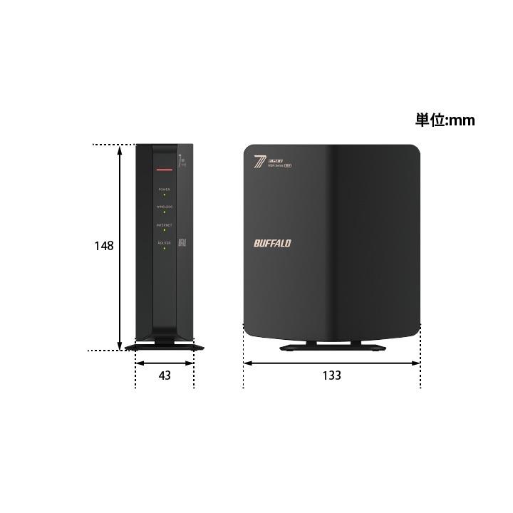 ☆Buffalo AirStation WSR3600BE4P-BK Wi-Fi 7 対応 デュアルバンド