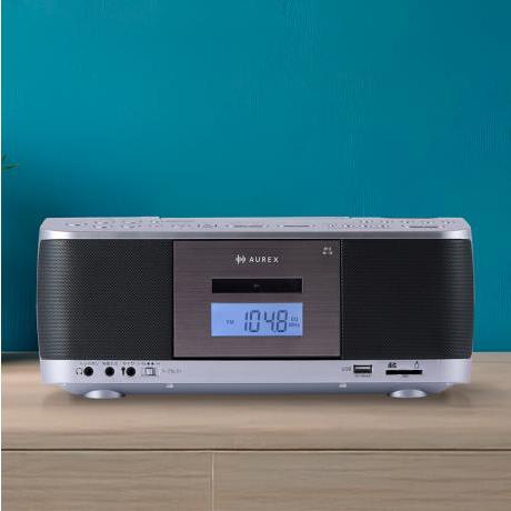 ☆東芝 AUREX AX-KCR70(S) シルバー SD USB CDラジカセ Bluetooth搭載
