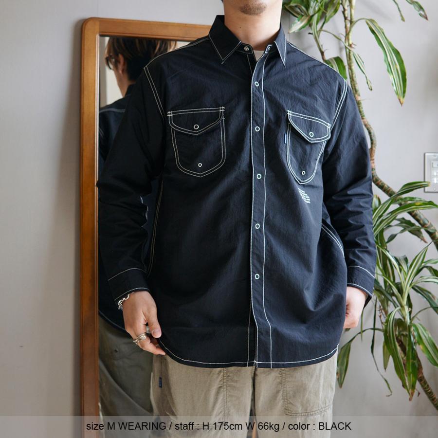 TURN ME ON ナイロンシャツジャケット ブラックLサイズ TURN ME ON ナイロンシャツジャケット ブラックLサイズ