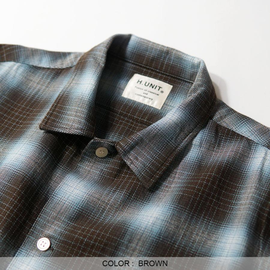 H.UNIT STORE LABEL 2026AW新作 H.UNIT Indigo Check Shirt H-SH068