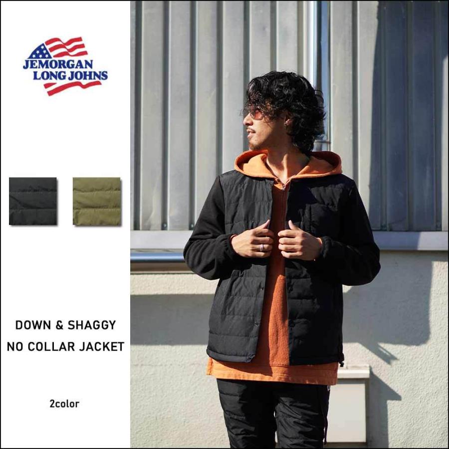2021AW新作 J.E.MORGAN / DOWN×SHAGGY NO COLLAR JACKET JB044-64C 