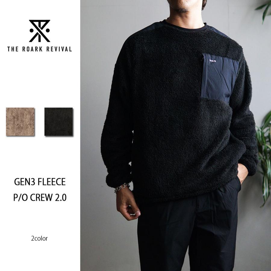 ロアーク ROARK GEN3 フリース P/O クルー 2.0 メンズ カジュアル ウェア 長袖 アウトドア タウンユース リラックス コーデュラナイロン RJJ1162-TPE RJJ1162-BLK ROARK REVIVAL（ロアークリバイバル） 2025AW新作 ROARK REVIVAL GEN3