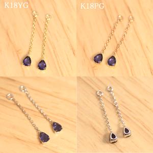 チャーム 手作り アイオライト 3ｘ4 ペアシェイプ