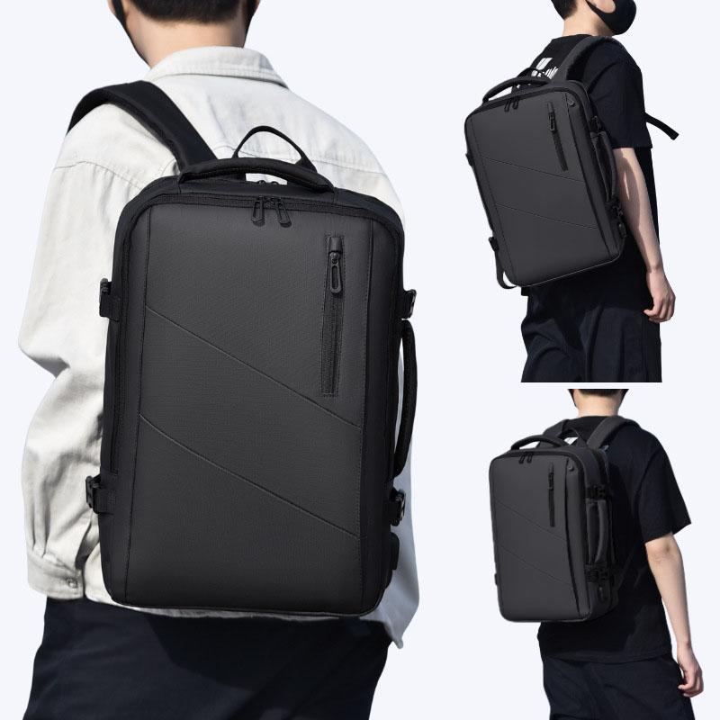 バックパック メンズ 撥水 PC収納 拡張 大容量 ビジネス リュック 通学 通勤 旅行 軽量 おしゃれ 大きめ 多機能 | ブランド登録なし | 02