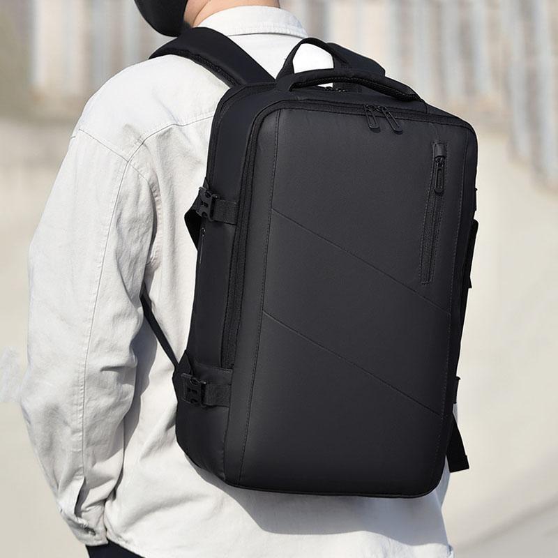 バックパック メンズ 撥水 PC収納 拡張 大容量 ビジネス リュック 通学 通勤 旅行 軽量 おしゃれ 大きめ 多機能 | ブランド登録なし | 03