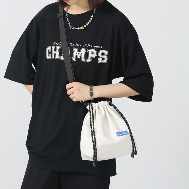 巾着ショルダーバッグ 軽量 肩がけ スマホショルダー シンプル 小さめ 小物入れ 斜めがけ レディース | ブランド登録なし | 02