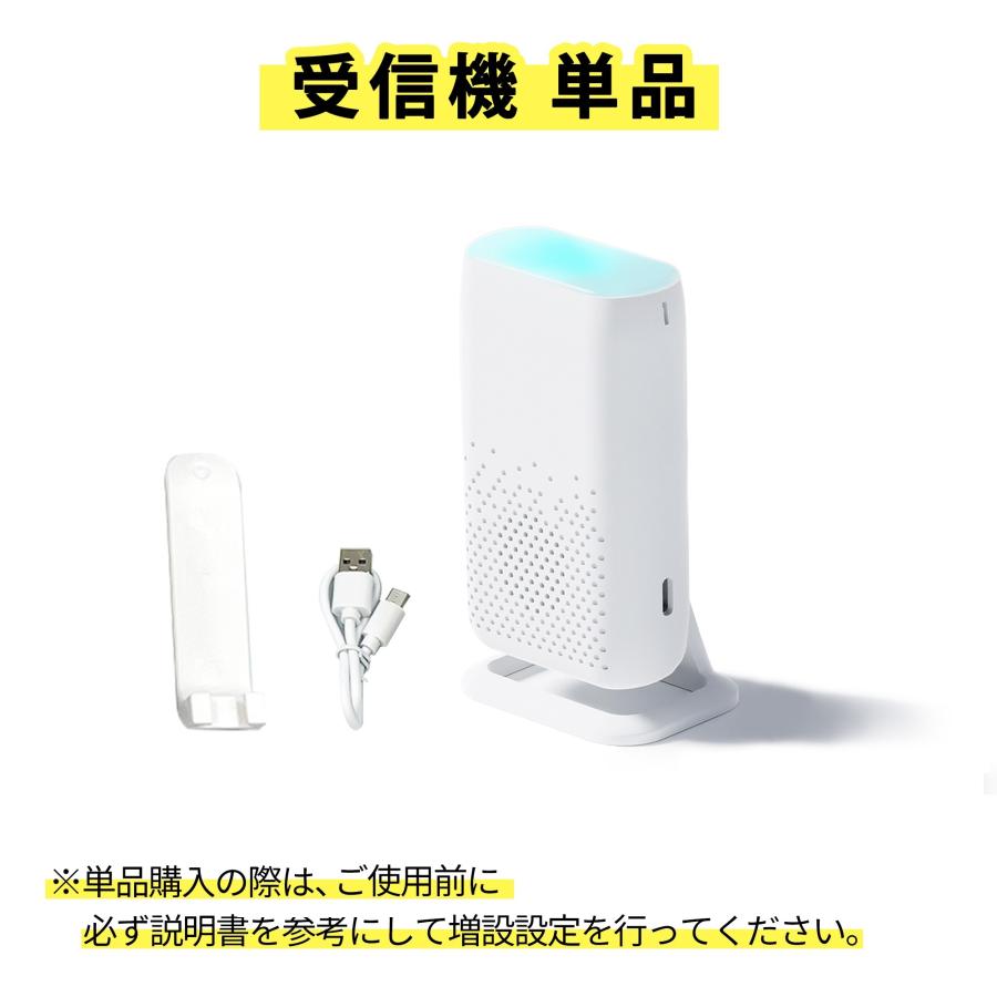ワイヤレスチャイム受信機（単品） 充電式 介護用呼び出しベル SOS緊急