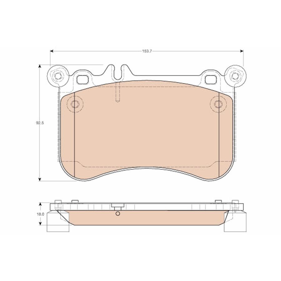 Mercedes-Benz メルセデス・ベンツ 優良品 TRW フロントブレーキパッド GDB1972 純正品番:0074209920の画像