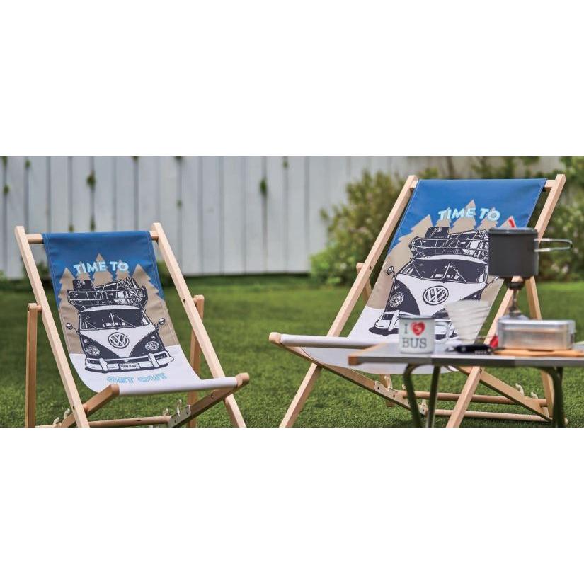 デッキチェア フォルクスワーゲン T1バス 子ども用 椅子 一人掛け 折りたたみ アウトドア お花見 ピクニック イス チェア レジャー