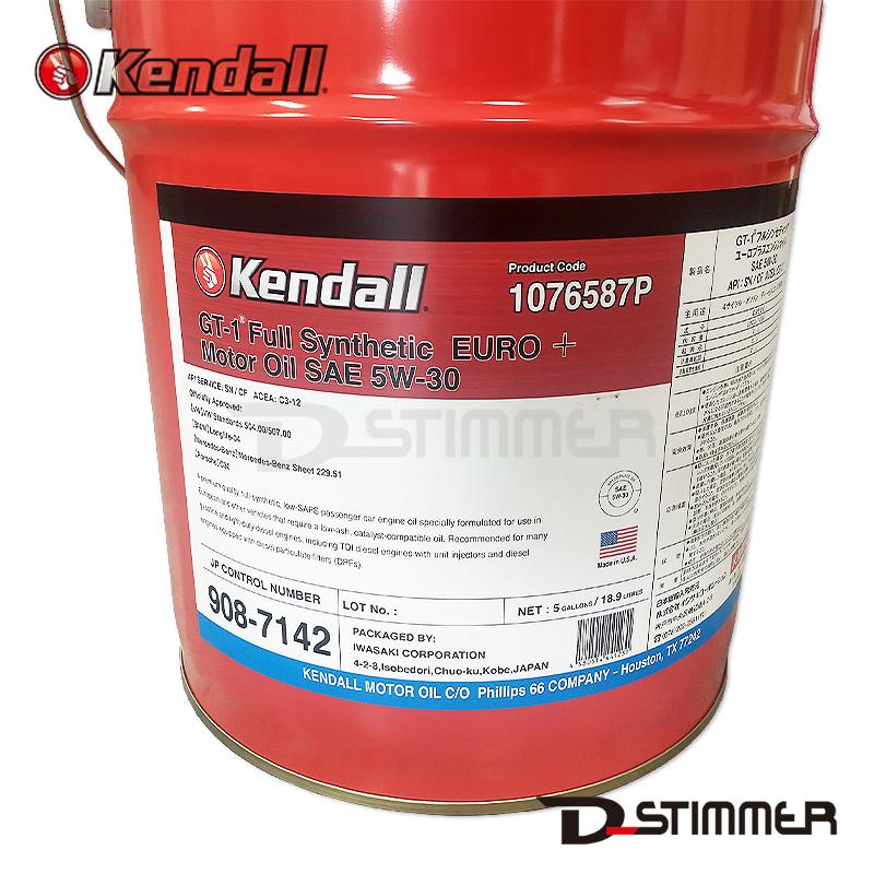 Kendall ケンドル エンジンオイル GT-1EURO+ 5W30 ペール缶 5ガロン
