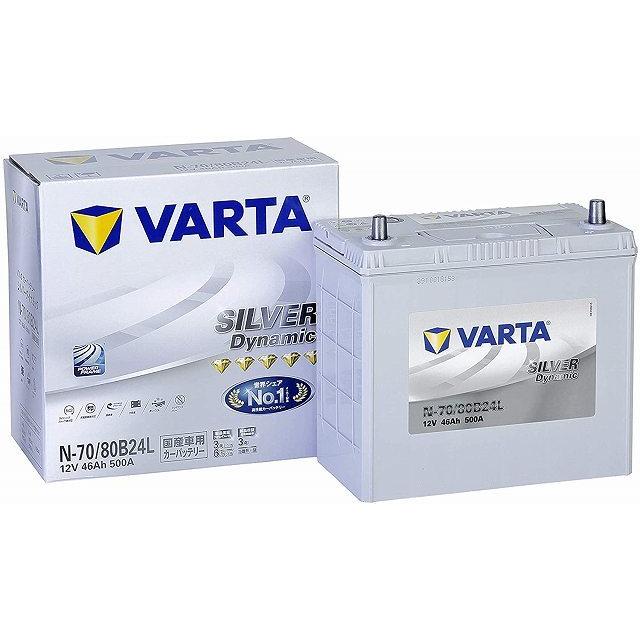 新品 Varta バルタ シルバーダイナミック バッテリー N 70 80b24l 新品 アイドリングストップ車 充電制御車対応 N 55 N 65互換 保障できる Www Cepici Ci