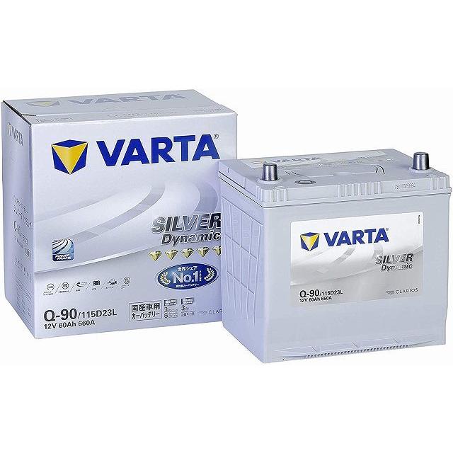 Varta バルタ シルバーダイナミック バッテリー Q 90 115d23l 新品 訳あり商品 Q 55 充電制御車対応 Q 85互換 アイドリング ストップ車