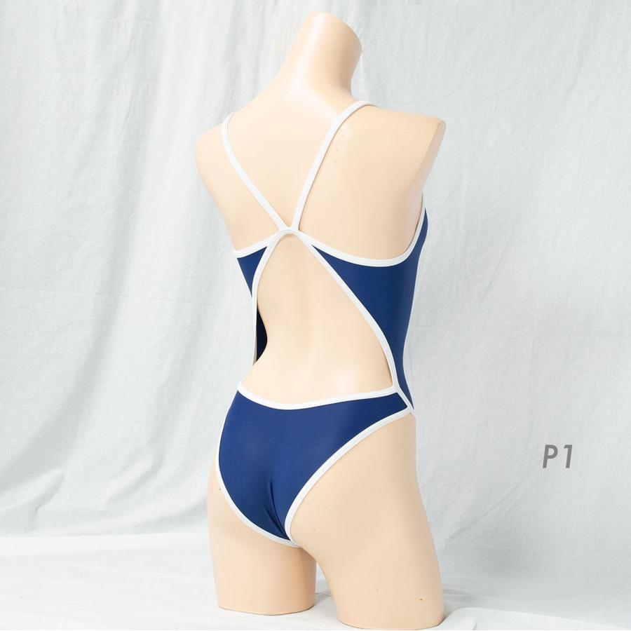 REALISE リアライズ （N-0331BCbig）バイカラートライアングルバックスイムスーツ /Bicolor Triangle Back  Swimsuit（Wカレンダー加工）4Lサイズ