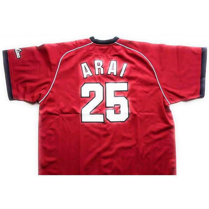 Carp ユニフォーム 赤色 25 新井貴浩 新井貴浩 25 サポーターズユニフォーム 赤 サイズフリー 広島