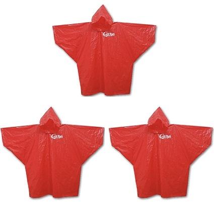 3点セット 広島東洋カープ CARP 公式 ビニールポンチョ レインコート 