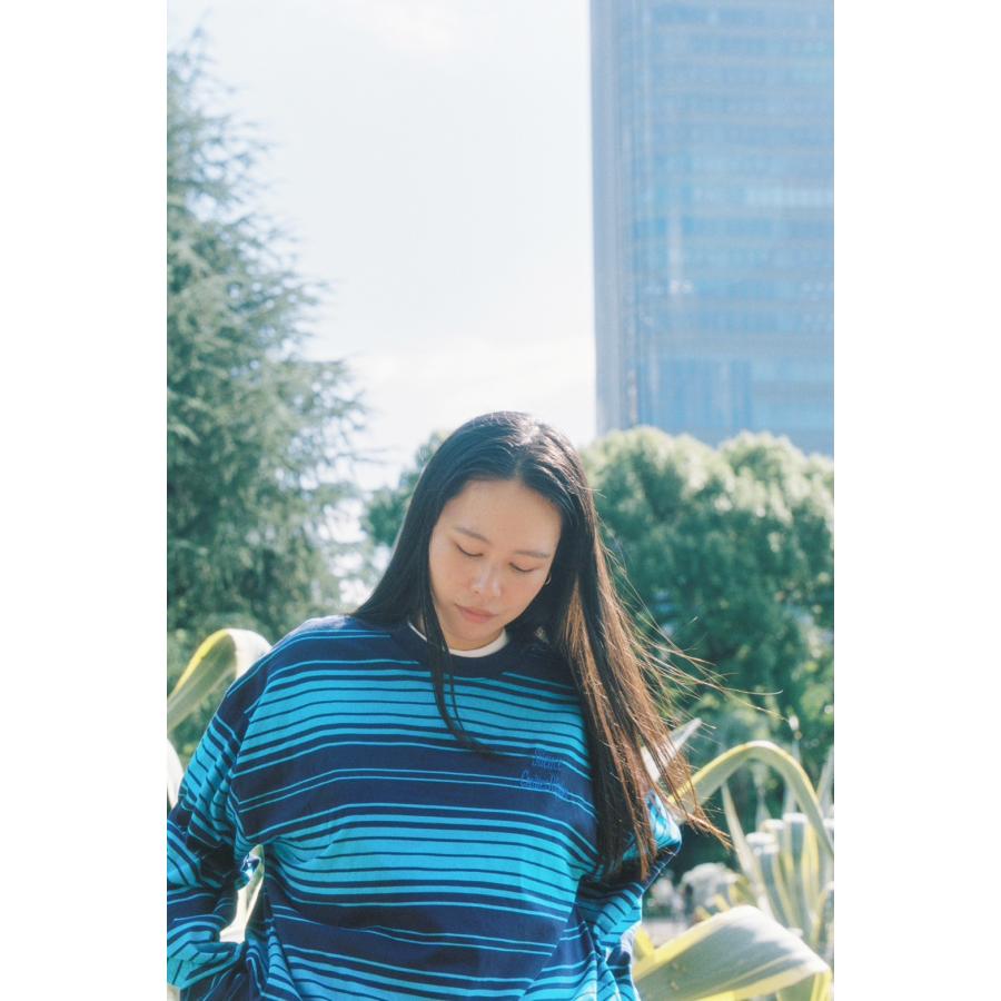 田中シェン25AW】 ボーダートップス- BLUE- XLサイズ : 代官山 蔦屋