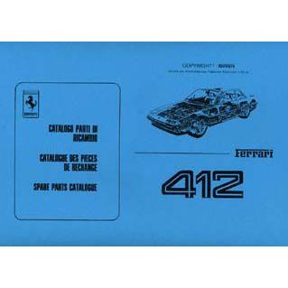 【受注商品】【整備書】フェラーリ 412 Parts manual　(Ferrari)