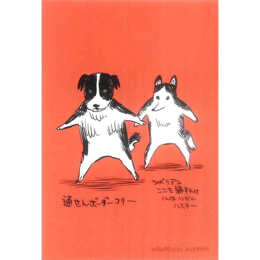 川尻こだまポストカード「通せんボーダーコリー」 : 代官山 蔦屋書店