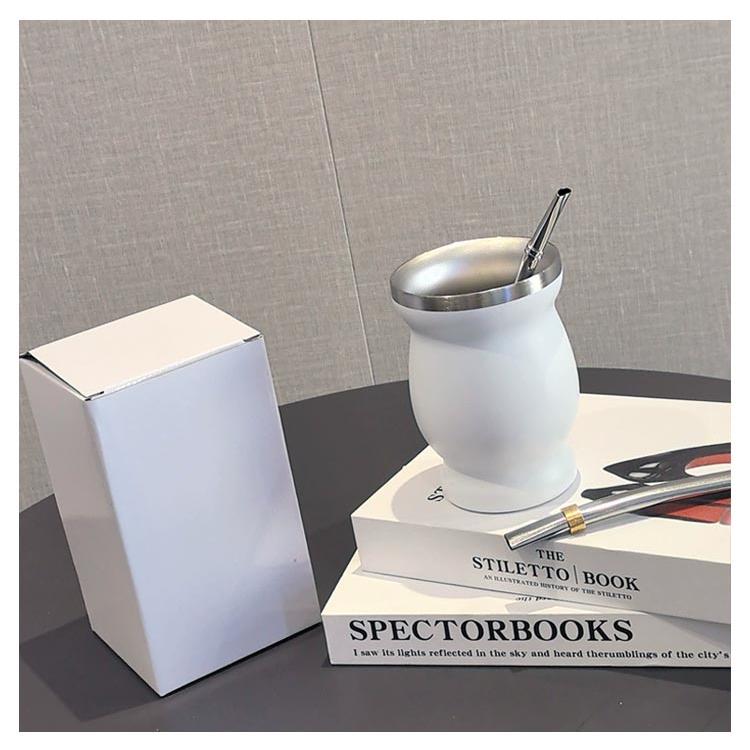 マテ壺、ボンビージャ、マテ茶3 点セット マテ壺、ボンビージャ、マテ茶葉セット マテ壺、ボンビージャ、マテ茶3