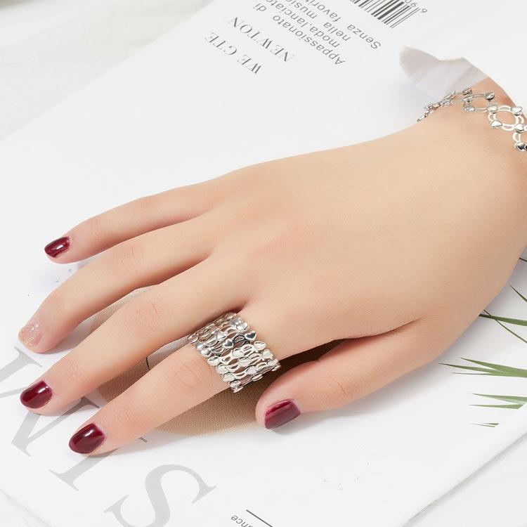 値下げ リングおまけ付き【希少極美】モルダバイトボタンタイプブレスレット ゆうパケット】リング 指輪 レディース バイカラー コンビカラー