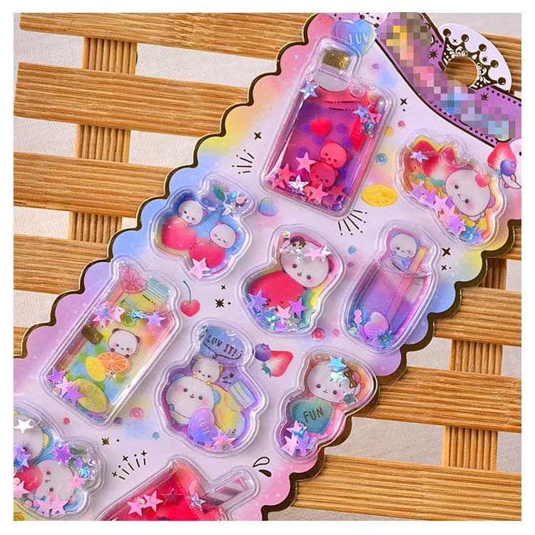 3枚セット ウォーターシール ぷっくり シール ぷくぷくシール ぷっくり