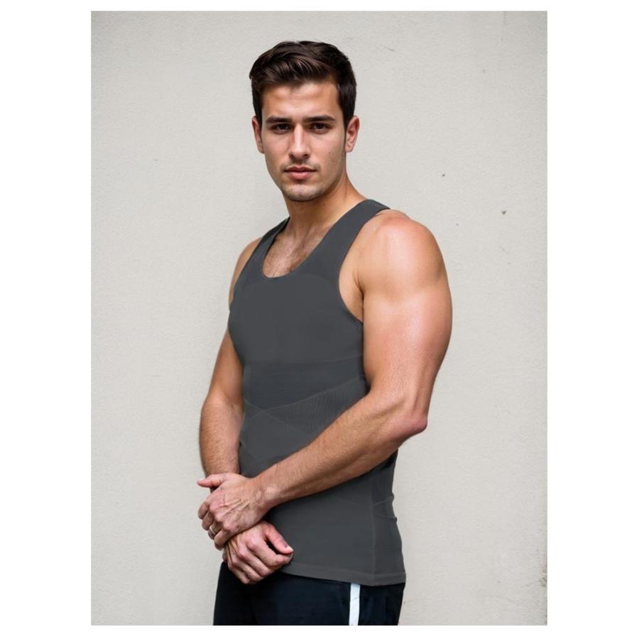 加圧インナー 半袖 メンズ 加圧シャツ 強圧 垂れ胸補正 補正下着 乳首隠し 着圧 補正 加圧Tシャツ スタイルアップ インナー 夏 最強垂れ胸補正 |  | 15