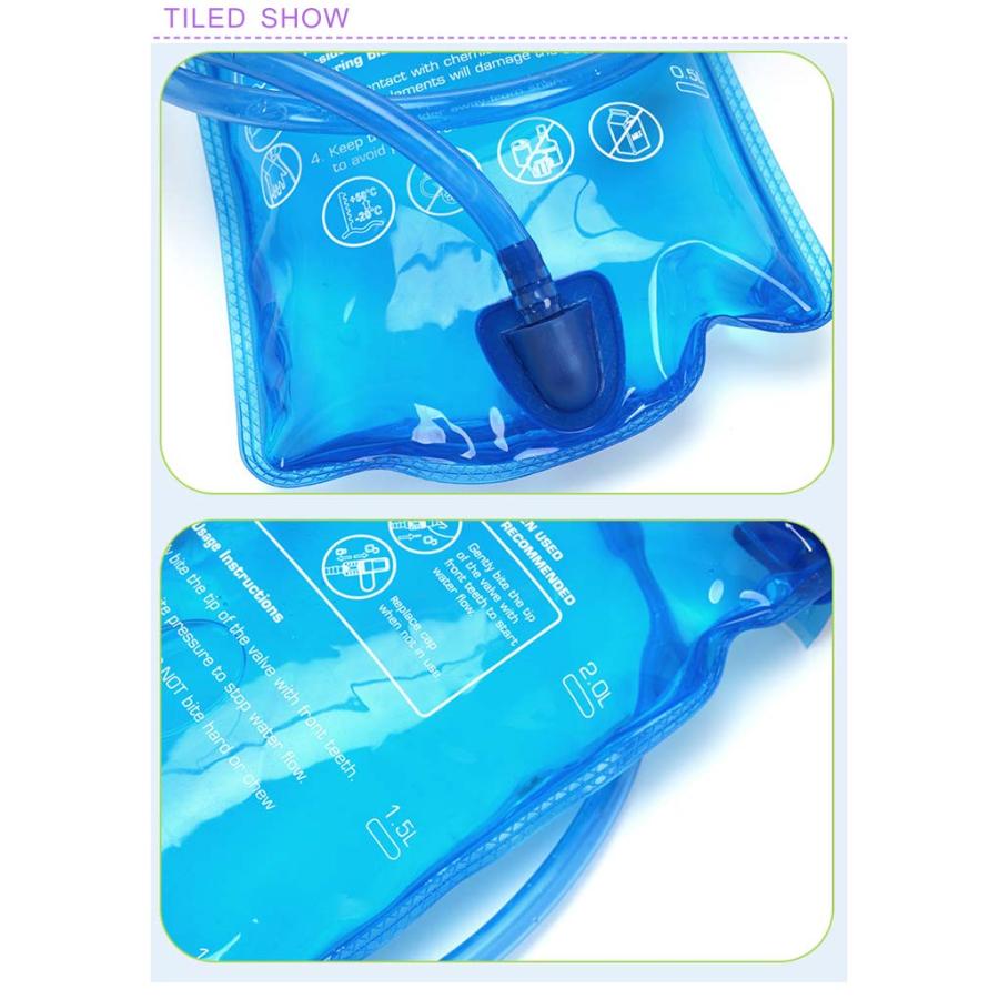 ランニングバッグ 給水式 水筒 水補給袋 ハイドレーションパック 1.5L 2L 3L ハイドレーションウォーターキャリー 水分補給 ハイドレーション |  | 12