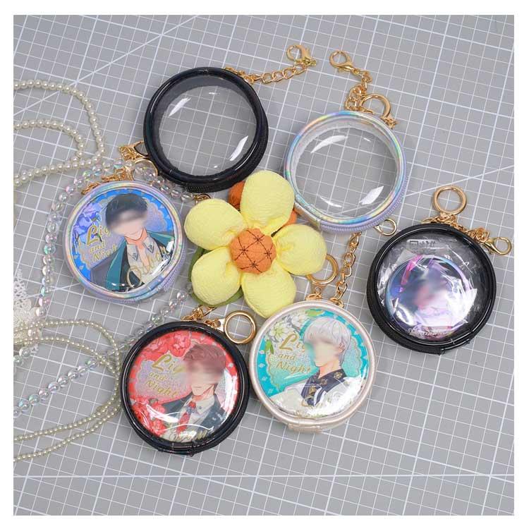 缶バッチカバー 痛バ クリアバッグ 缶バッジ キーホルダー 缶バッチ