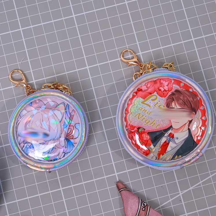 缶バッチカバー 痛バ クリアバッグ 缶バッジ キーホルダー 缶バッチ