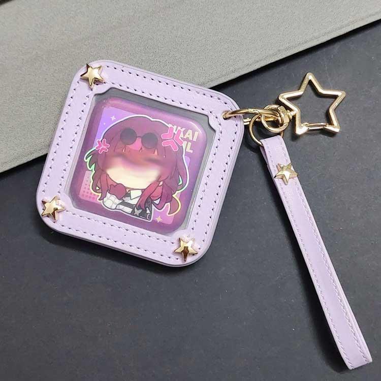 2個セット 缶バッジ ケース キーホルダー 缶バッチカバー 痛バ クリア