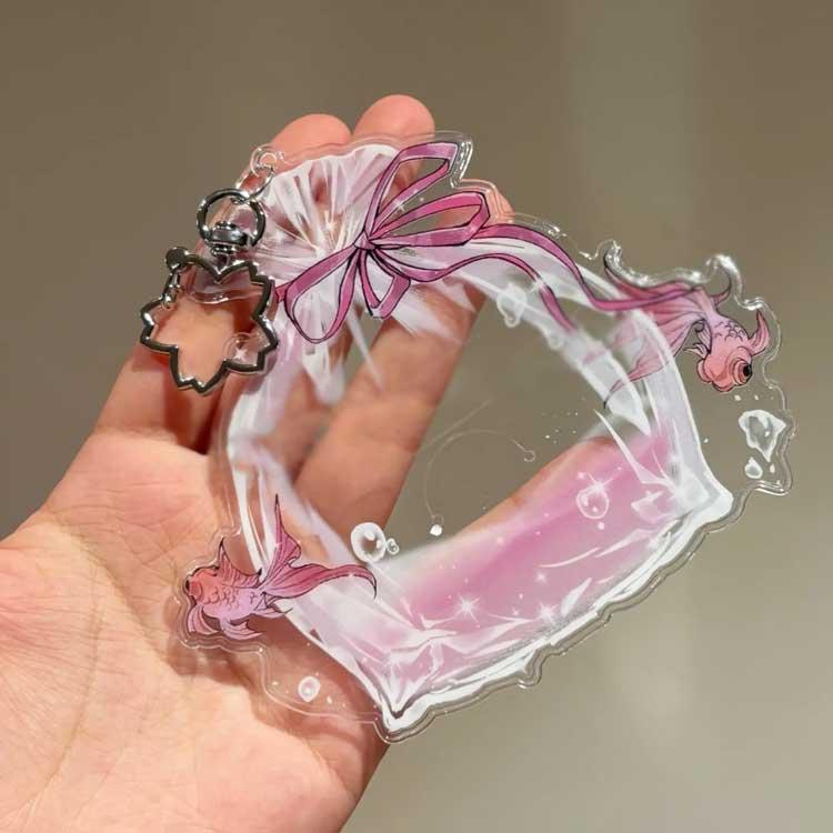 2個セット 缶バッジ キーホルダー ケース 58-75mm缶バッジ用 カバー