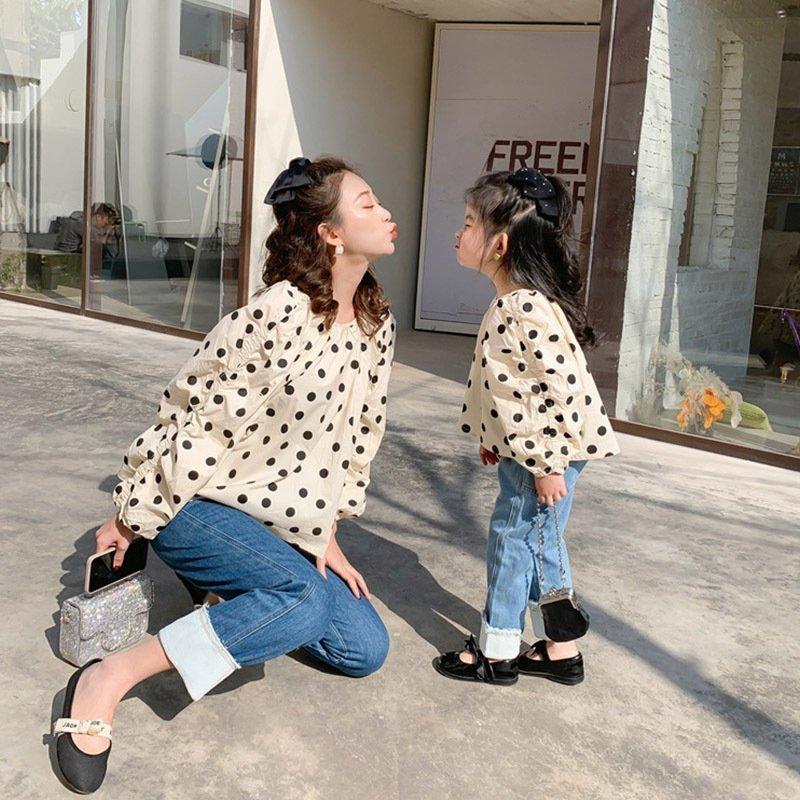 ママ 娘さん 親子お揃い ママとお揃い 娘とペアルック 親子ペア フローラル ウェーブポイント 丸首 親子服 キッズ プレゼント 女の子 レディース pnk28sq3 ボトムス パンツ Phoenix Ge