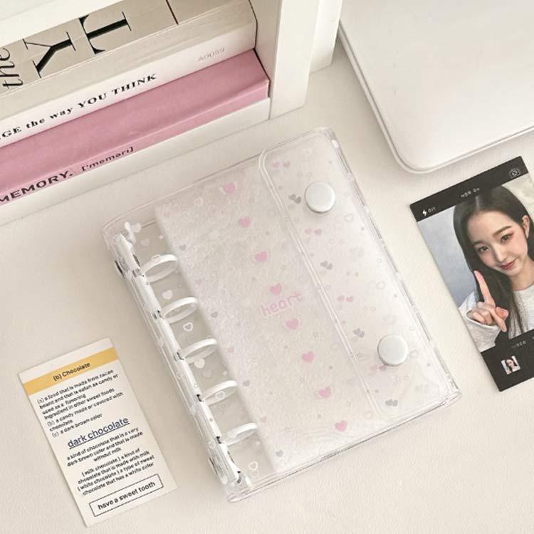 シール帳 リフィル10枚付き 星柄 蝶々 バインダー M5サイズ クリア