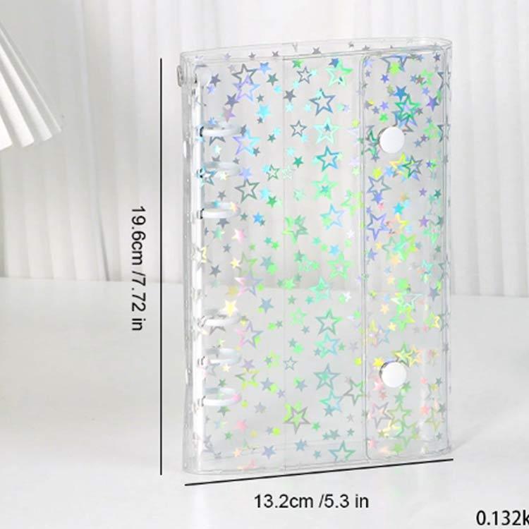 シール帳 A7 A6 M5 きらきら 星柄 透明 バインダー キラキラ クリア