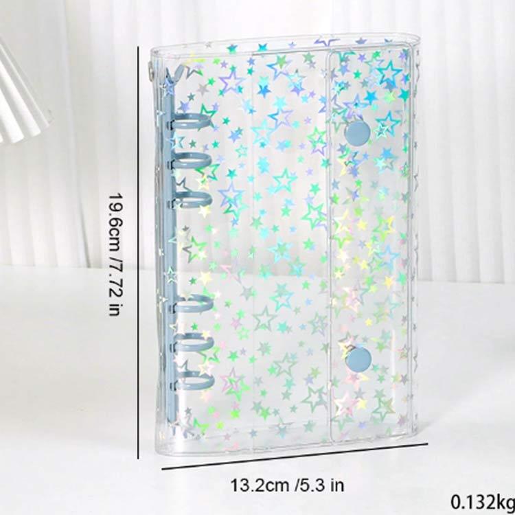 シール帳 A7 A6 M5 きらきら 星柄 透明 バインダー キラキラ クリア