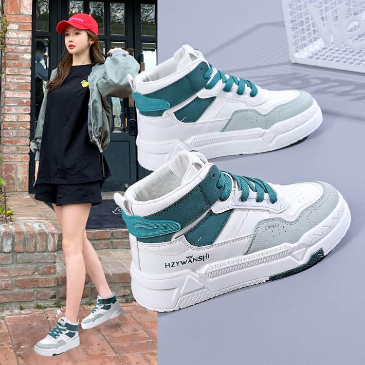 厚底 軽量 白スニーカー スニーカー ハイカット レディース ハイカット