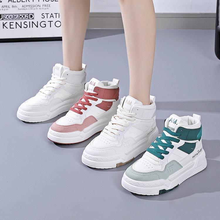 厚底 軽量 白スニーカー スニーカー ハイカット レディース ハイカット