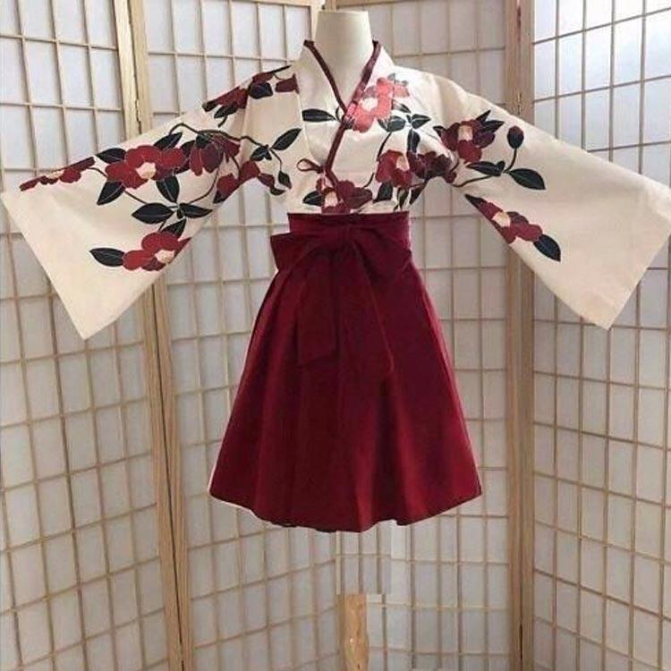 コスプレ 袴 華ロリ 着物 仮装 衣装 袴セット 上下セット コスプレ 袴 華ロリ 着物 仮装 衣装 袴セット 上下セット