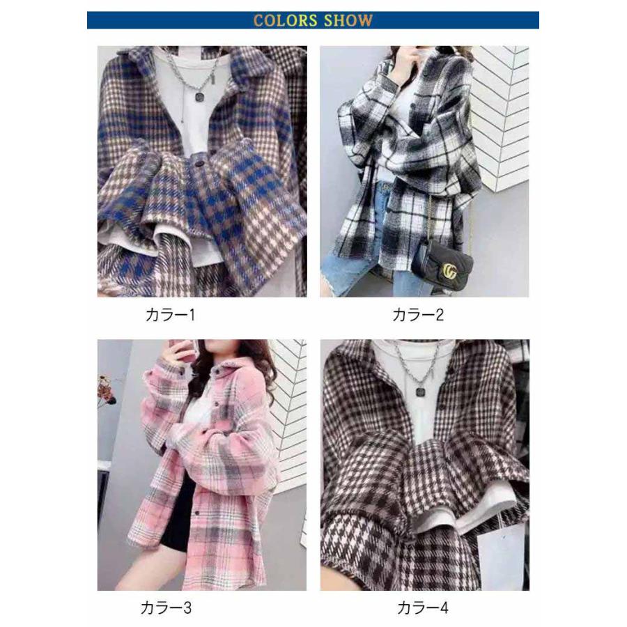 全10色!ネルシャツ レディース 暖かい チェックシャツ 秋 冬 微起毛