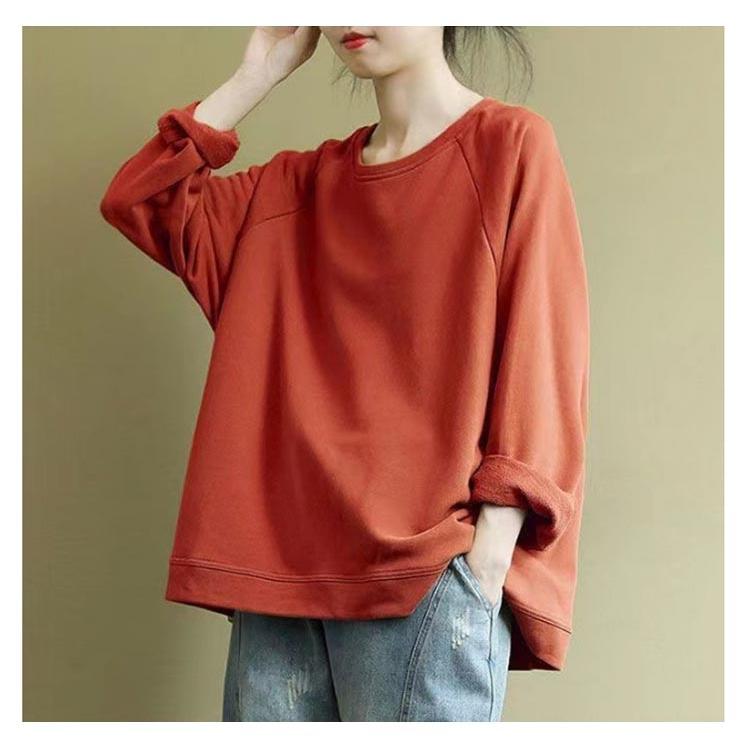 Tシャツ カット スウェット 長袖 ドロップショルダー トレーナー