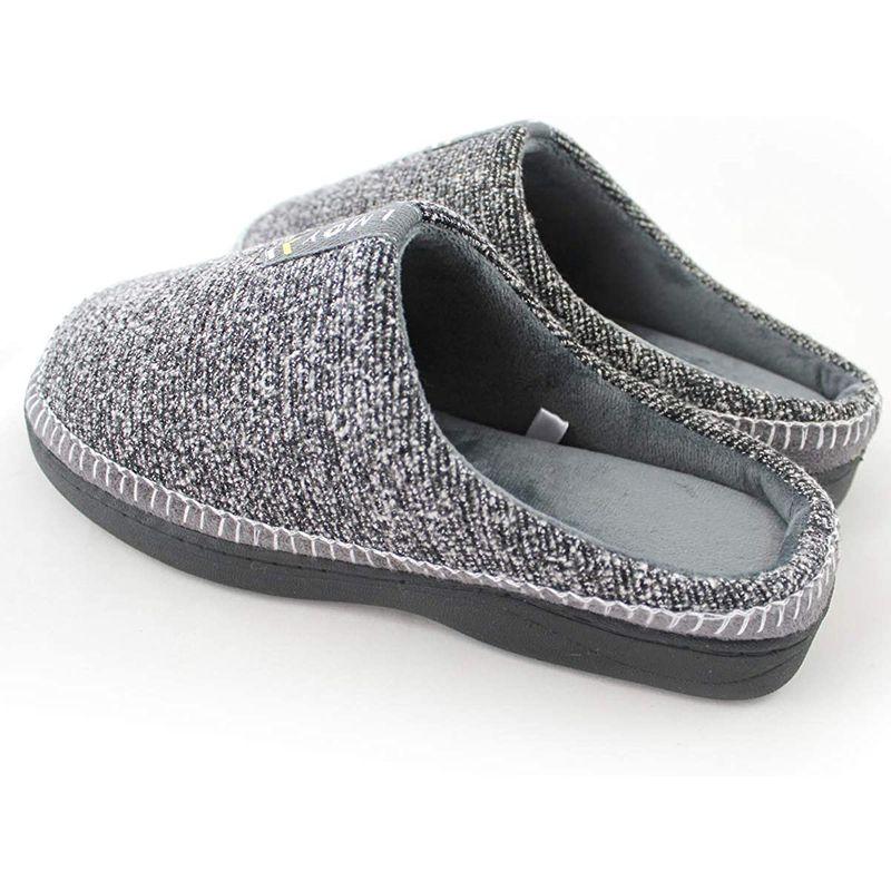 Lmoy メンズ スリッパ グレー かっこいい ルームシューズ あったか おしゃれ 滑り止め 軽量 洗濯可 メール便送料無料対応可